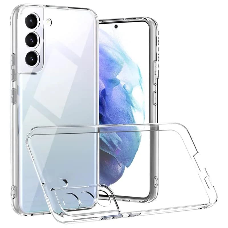 Full Camera Cover Silicone Soft Case For Samsung Galaxy S24 S23 S22 S21 FE Plus Ultra Clear Back Cover Transparent Thin TPU Capa