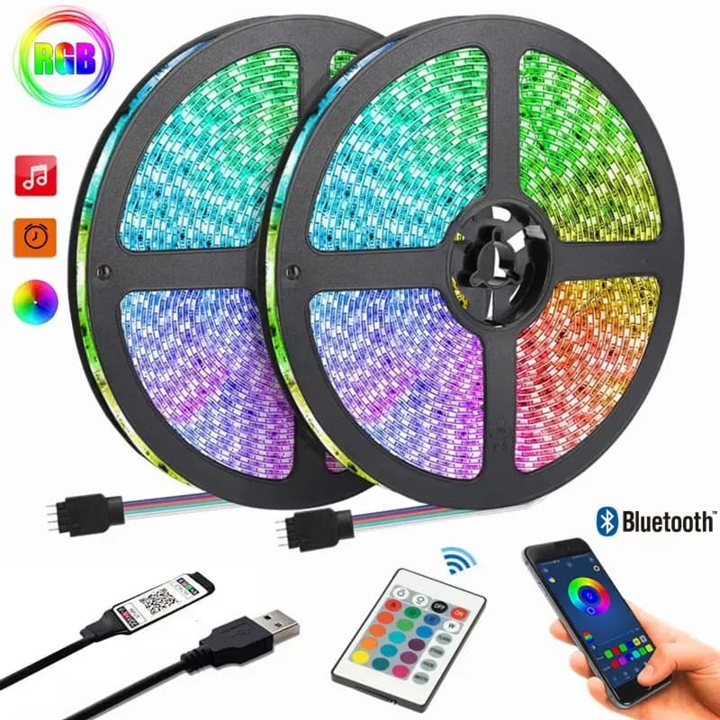 USB 5V Led Lights APP and 24Keys Remote Control RGB Flexible Tape Diode Lights for TV Background Luces Led
