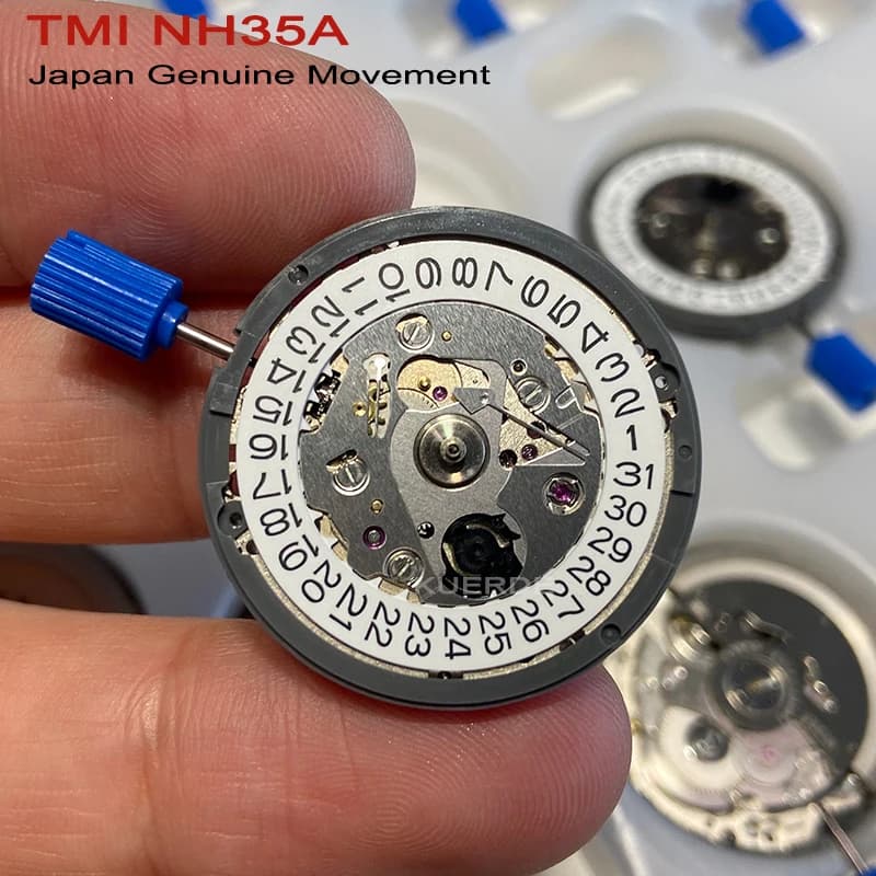 Import Japan NH35 NH35A 24 Jewelry High Accuracy Mechanical Automatic Movement White Day Date 3 O'clock Crown