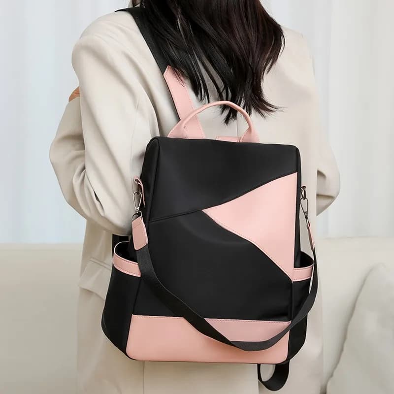 Nylon Zipper Ladies School Bags on Sale Casual Solid Color Backpacks 2024 New High Quality Large Capacity Bags for Women