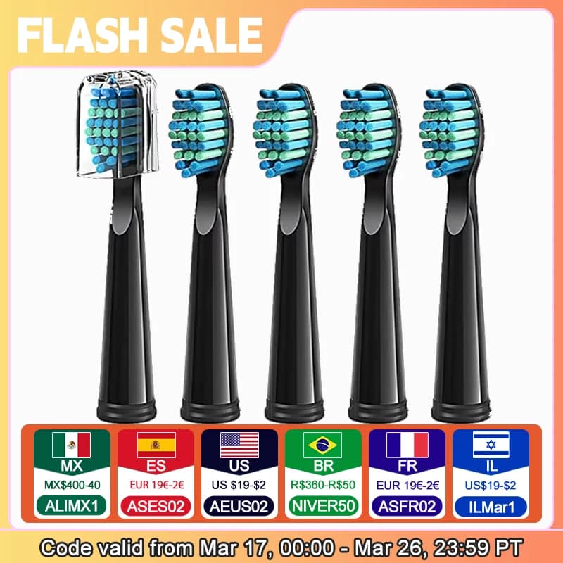 Electric Toothbrush Heads Sonic Replaceable Seago Tooth brush Head Soft Bristle SG-507/508/551/548/575/949/958/2303