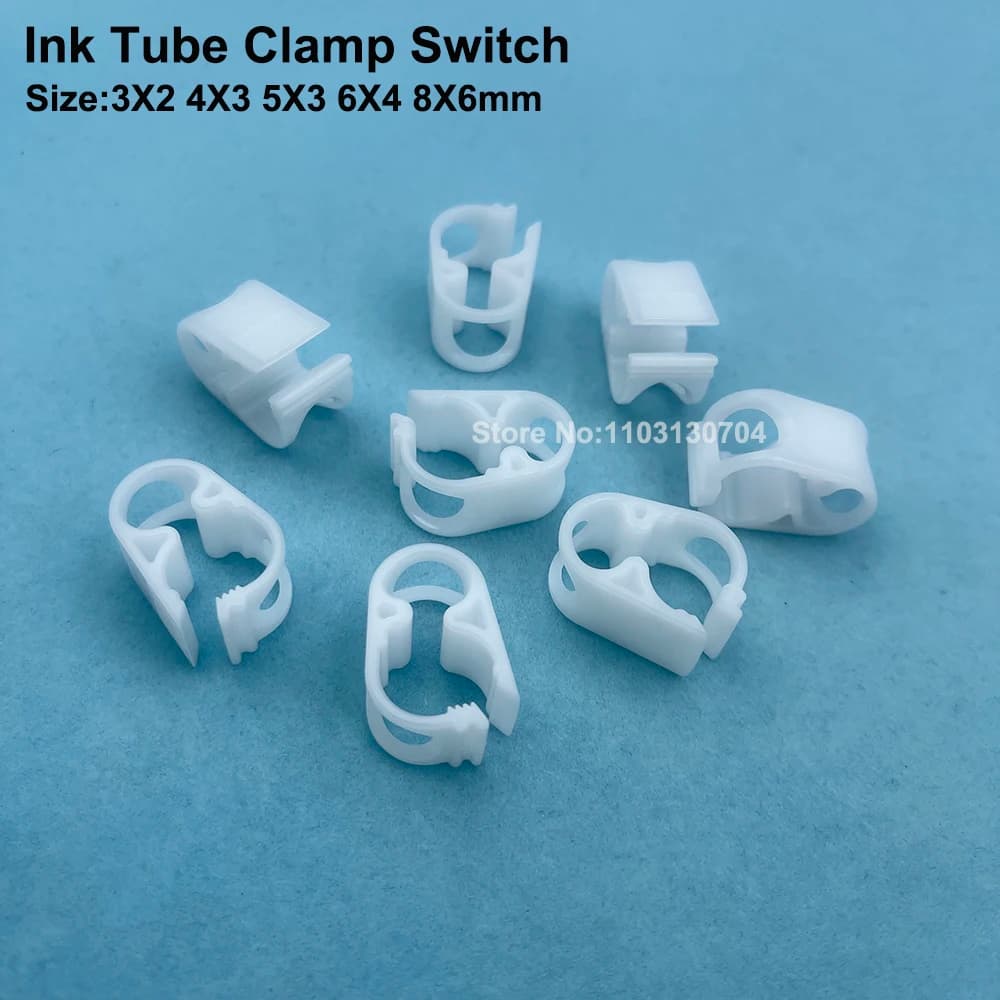 16PCS Ink Hose Pipe Clip Tube Clamp Connector Adapter For Epson XP600 TX800 I3200 DX5 Roland Mutoh Mimaki Printer Tubing Switch