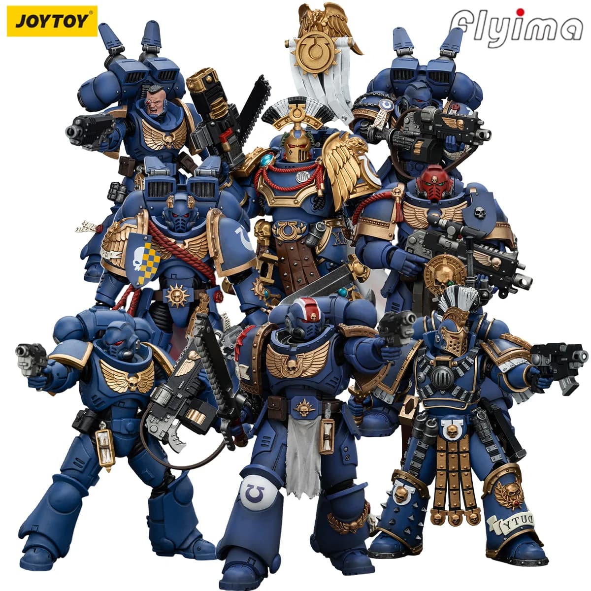 [IN-STOCK]JOYTOY Warhammer 40K 1/18 Action Figures Ultramarines Lieutenant Titus&Remus Ventanus&Intercessors&Jump Pack  Model