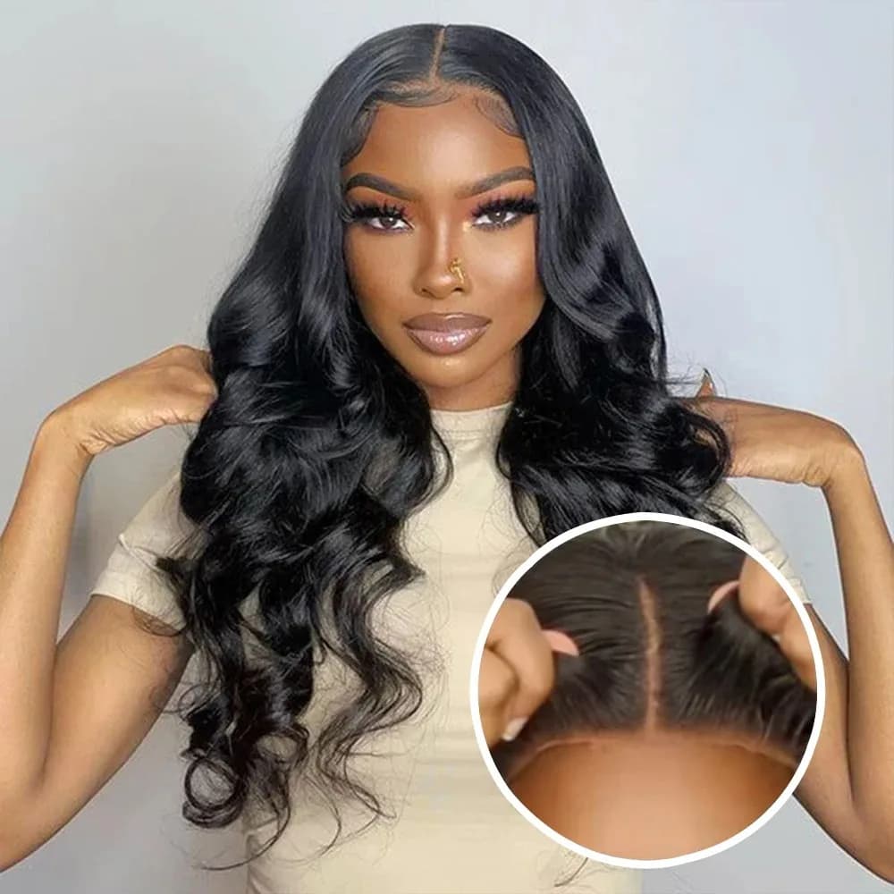 250 Density 13x6 HD Transparent Body Wave Lace Frontal Human Hair Wig 30 40 Inch Lace Front Wig PrePlucked Glueless For Women