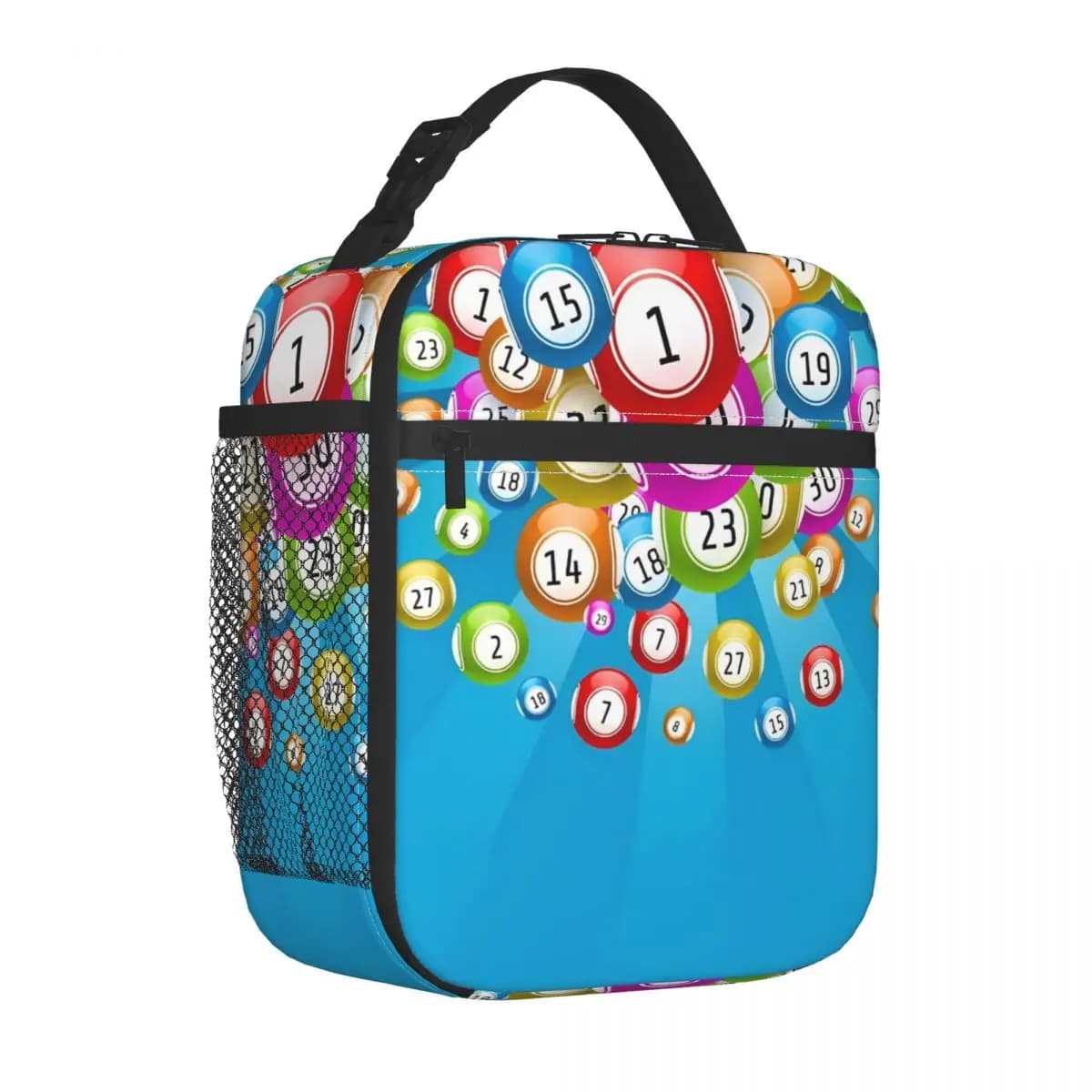Bingo Balls Game Insulated Lunch Bag Leakproof Reusable Thermal Bag Tote Lunch Box Beach Picnic Food Storage Bags