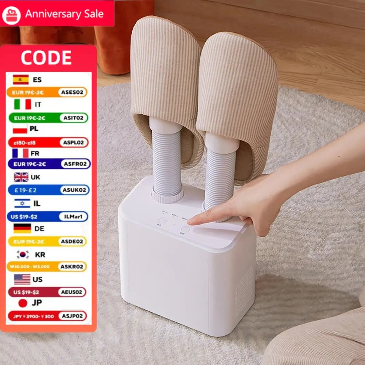 1 Smart Home Deodorizer, Foot Warmer, Shoe Dryer