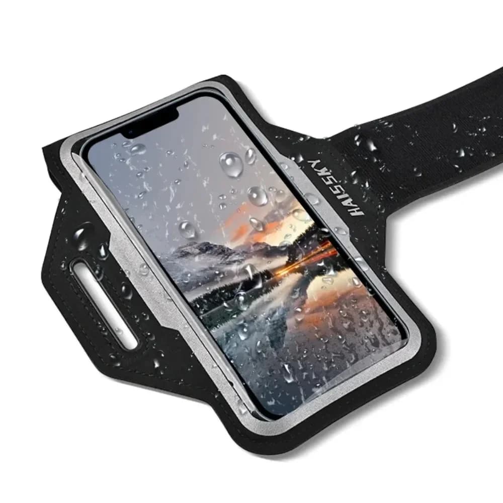 Haissky Ultra-Thin Running Sports Arm Band for iPhone 17 16 15 14 13 12 Pro Max 15 plus Samsung S24 Ultra Xiaomi Belt Bag