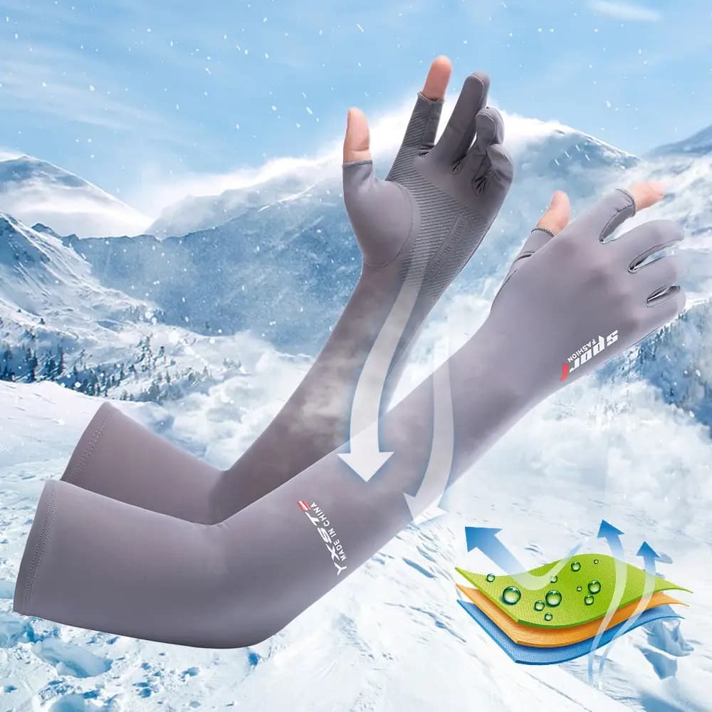 Drive Sun Protection Breathable Riding Gloves Ice Arm Sleeves Ice Sleeve Armguards Five-Fingers