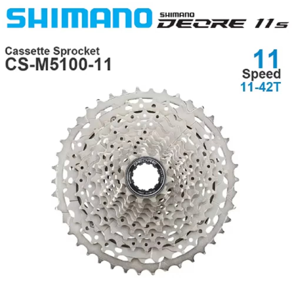 Shimano Deore CS M5100 11 Speed Cassette Sprocke Freewheel for Mountain Bike MTB CS-M5100 11-51T 11S 42T Bicycle 11V