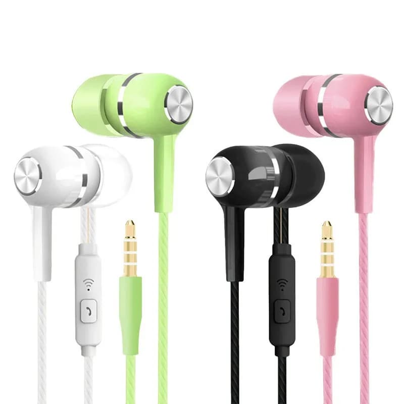 New 3.5mm Wired In-earSuper Bass Crack Colorful Headset Earbud with Microphone Hands Free Sport Earphone For Android