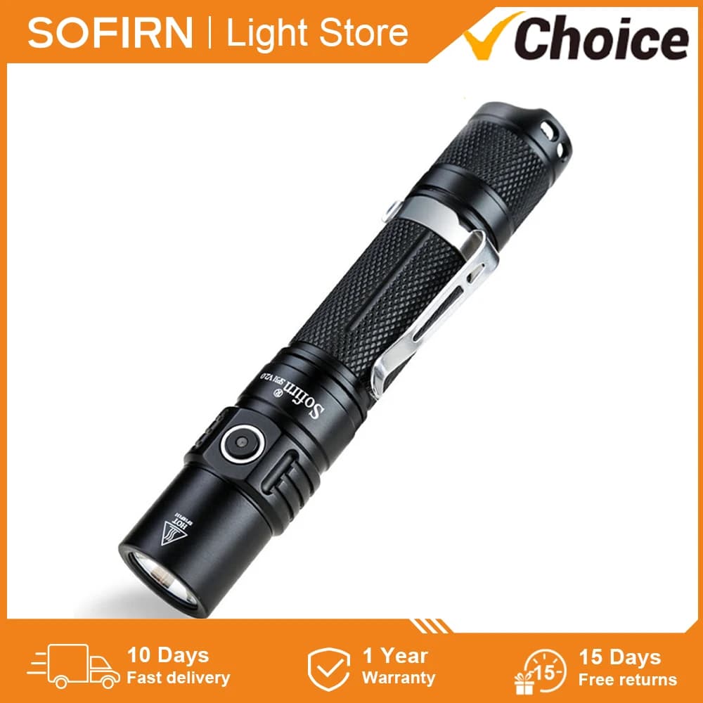 Sofirn SP31 V2.0 Powerful Tactical LED Flashlight 18650  XPL HI 1200lm Torch Light with Dual Switch Power Indicator ATR