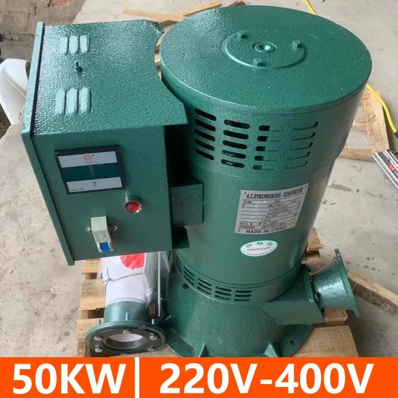 China Factory 30KW 50KW 3 Phase Oblique Impact Hydraulic Generator Water Turbine 220V 230V 380V AC Hydro Generators Kit