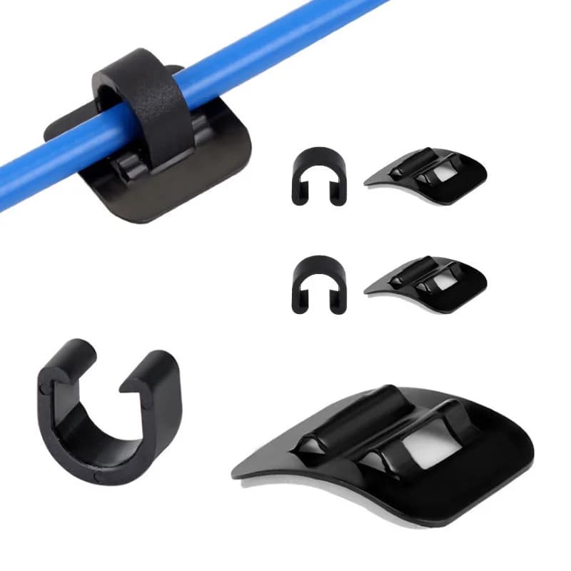 Bicycle C-type Plastic Buckles Brake Line Shift Cables Guide C-Clips U Shape Snap Clamp Bike Aluminum Alloy Oil Pipe Fixing Seat