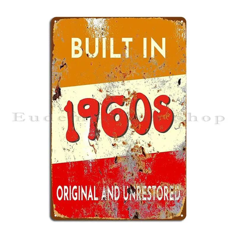 Customiseable Rusted Retro Metal Birth Year Plate Birthday Metal Sign Decoration Custom Create Kitchen Pub Tin Sign Poster