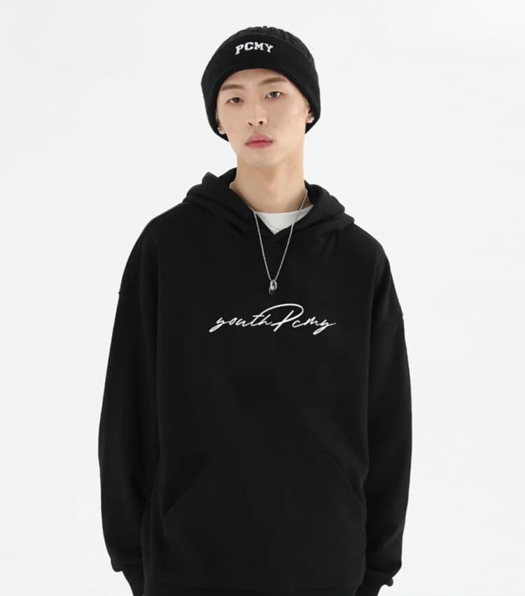 Alphabet wandering soul trend hoodies 2024 autumn and winter new American retro couple hooded sweatshirts