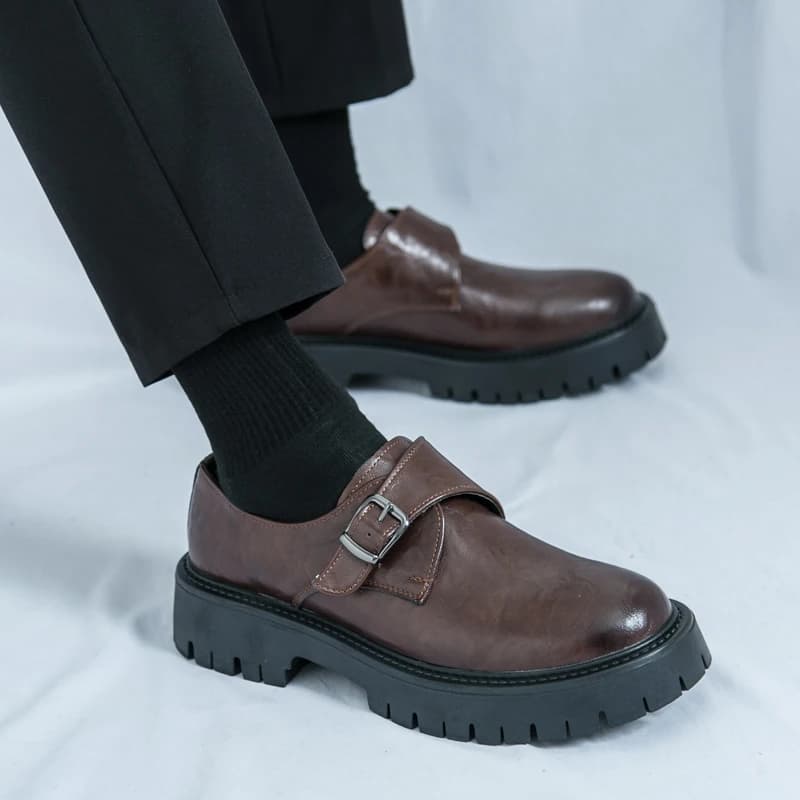 Casual thick soled men's shoes Classic British style Daily Business Outdoor Party Comfortable office youth shoes Plus Size 38-46