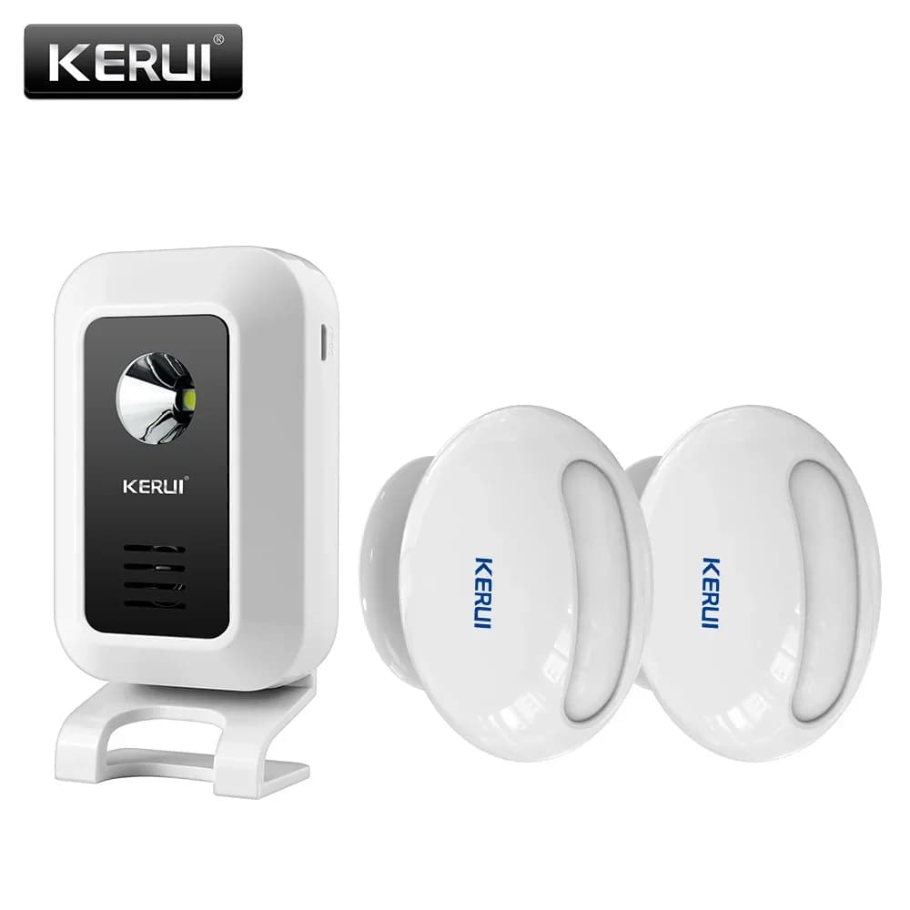 KERUI M7 Welcome Motion Sensor Security Alarm 32 Songs DoorBell Chime Wireless Smart Home LED Night Light Door Window Store Shop