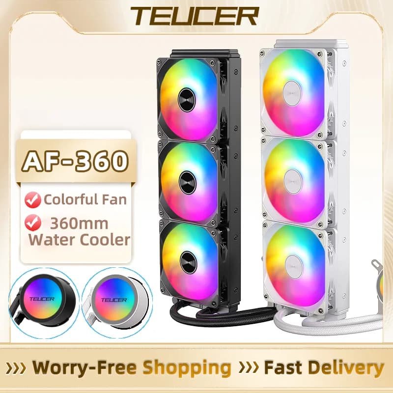 TEUCER AF-S360 All-in-One Water Cooling Radiator RGB 360mm Fan LGA2011 Water Cooling Heatsink for Intel 1700/1200/115x AM4/AM5
