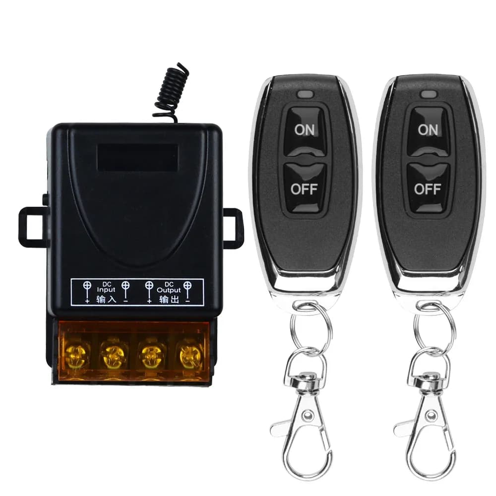 DC 12V 24V 48V 72V RF 433Mhz Wireless Remote Control Switch 30A High Current Relay Receiver for Pumps Lights Lamps