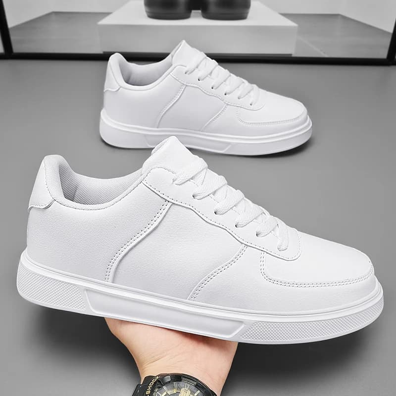 Classic White Sneakers for Men Women Comfort Leather Sneakers Skateboarding Sports Shoes Big Size 47 Men Trainers Basket Homme