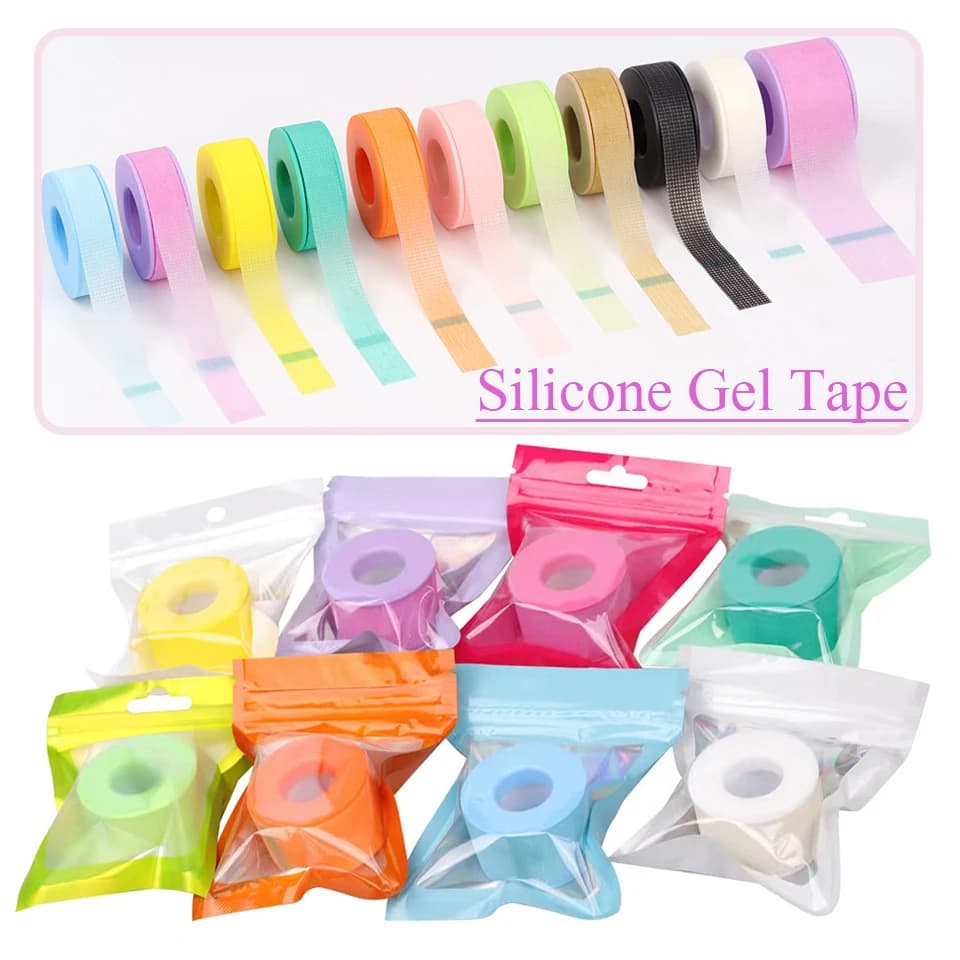 New Color Non-woven Tape Sticker Breathable Sensitive Resistant Microporous Lash Extension Silicone Gel Eyelash Tape Makeup Tool