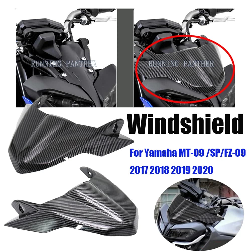 NEW Motorcycle Accessories Windshield Windscreen Airflow Wind Deflectors FOR YAMAHA MT-09 MT09 SP FZ-09 FZ09 2017 2018 2019 2020