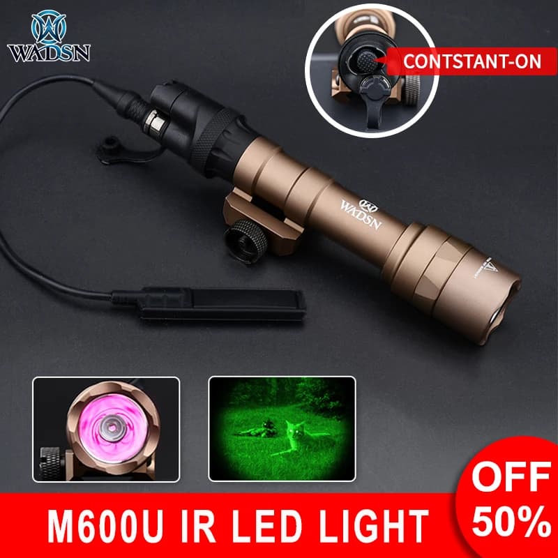 Wadsn M600U Flashlight IR LED Light Infrared Output M600 Tactical Scout Light With Remote Pressure Switch Airsoft Hunting Lamp