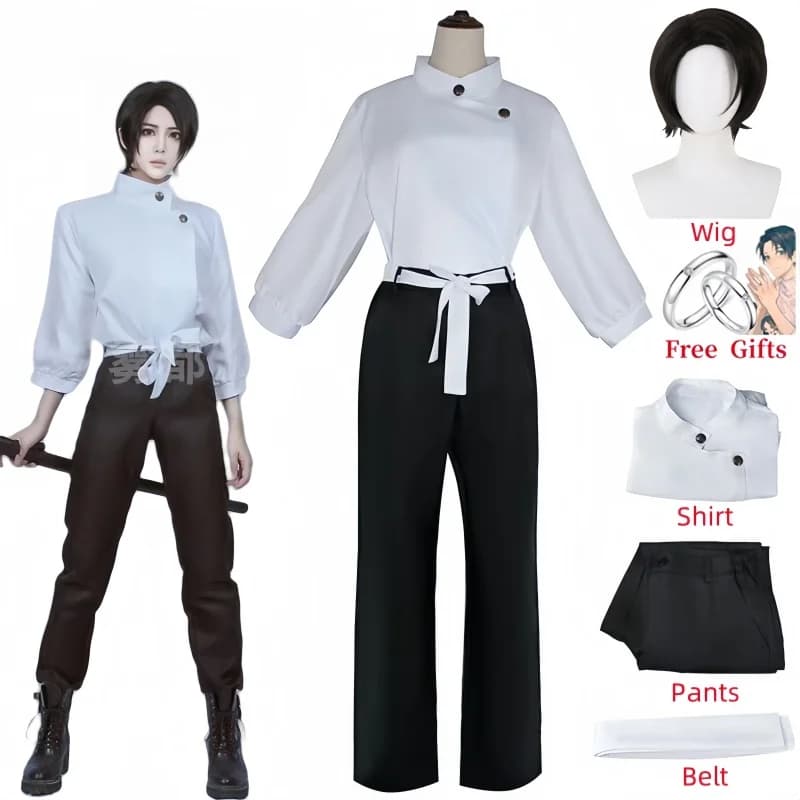 Anime Jujutsu Kaisen Yuta Okkotsu Cosplay Costume Set Halloween Cosplay Clothing Campus Theme Costume(School Uniform Outfit)