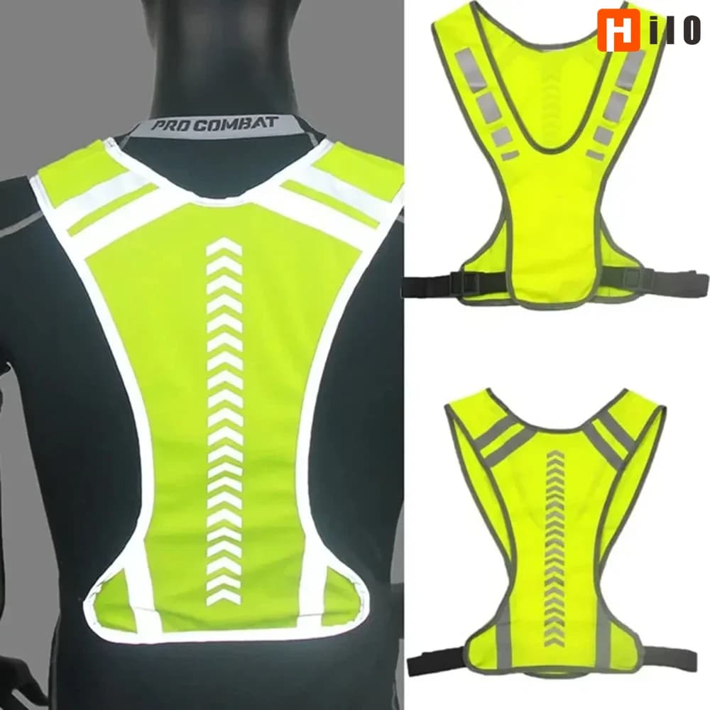 High Visibility Safety Highlight Night Motorcycle Reflective Cycling Vest Traffic Coat Night Running Working Reflective-Cloth