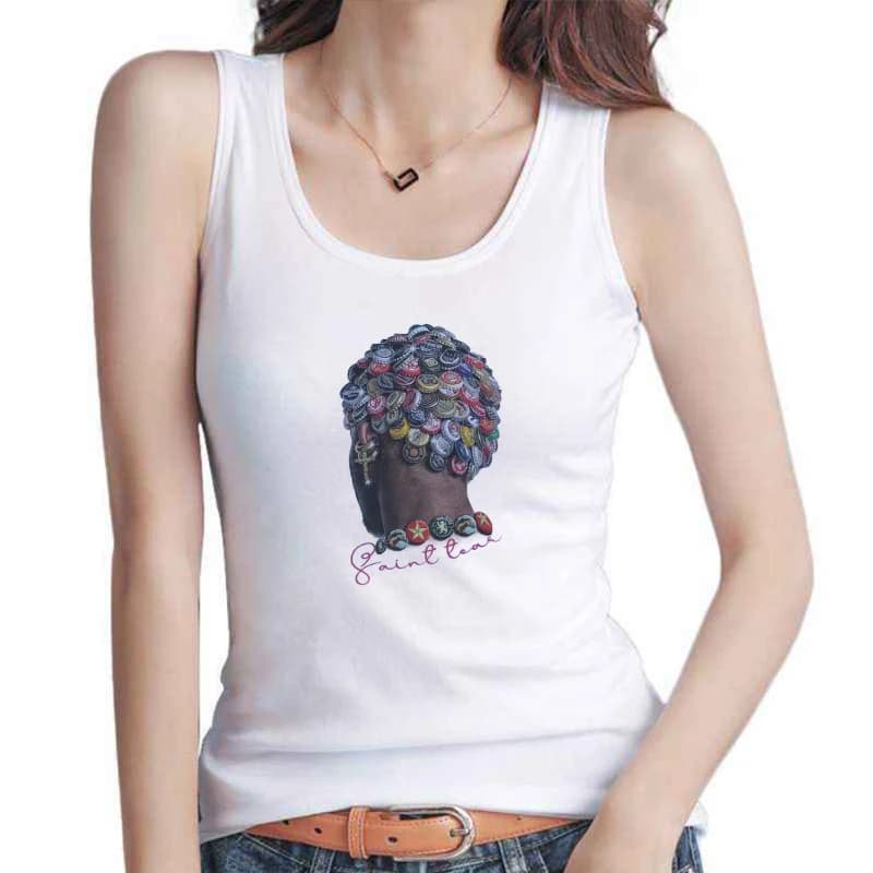 Women Sleeveless Goth Letter Print O Neck Tank Slim Sexy Halter Crop Tops Summer Fashion Shirt Girls Party Backless Cropped Top