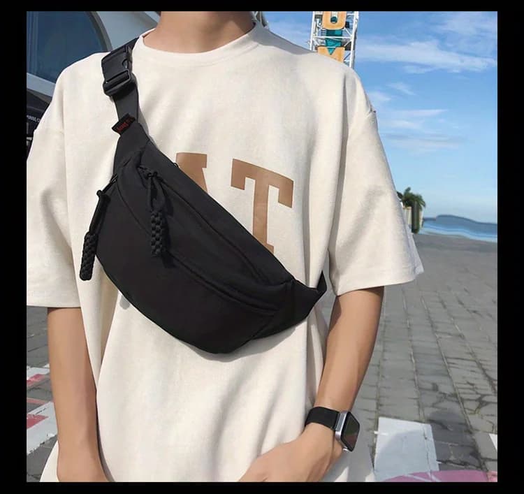 New Chest Bag Men's Small Shoulder Bag Shoulder Bag Men's Backpack Boys Crossbody Bag Sports Lightweight Trendy Waist Bag