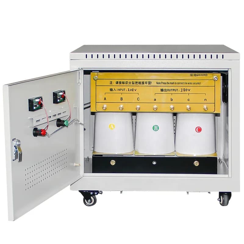 Isolation Transformer Three Phase 10kva 380V to 220V Dry Type Step Up and Down Pure Copper Coil