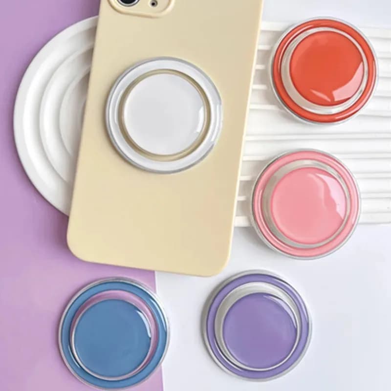 Finger Ring Holder Stand for IPhone 16 Samsung Support Telephone Mobilephones Grip Tok Folding Solid Color Pocket Socket Bracket