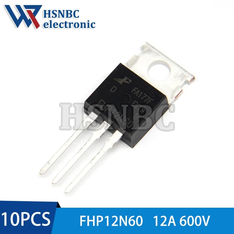 10Pcs/Lot FHP12N60 12N60 FHP12N60D TO-220 12A 600V N-channel Power MOSFET Transistor 100% New Original