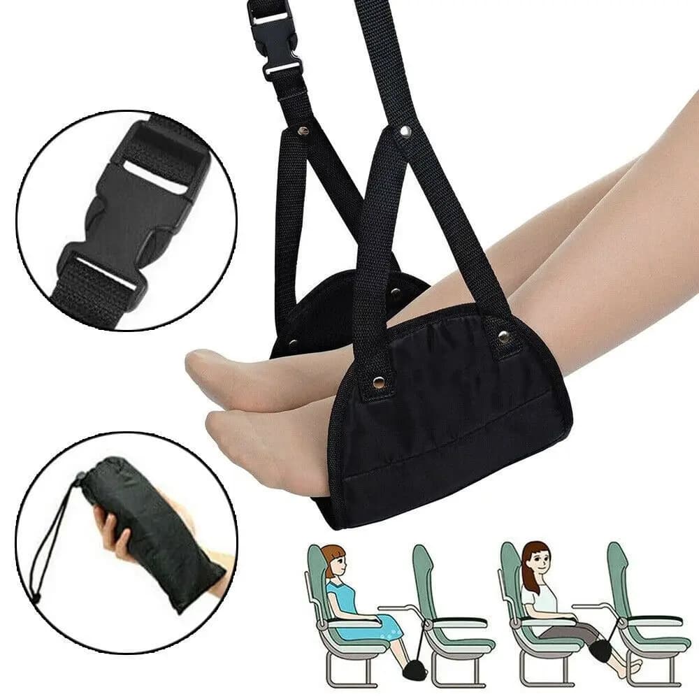 Portable Travel Airplane Relieve Fatigue Foot Hanger Furniture Hanging Footrest Hammock Leg Hammock
