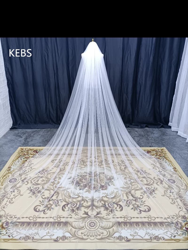 Physical Shot 300cm Wide Soft Bridal Veil Wedding Accessories White/Ivory