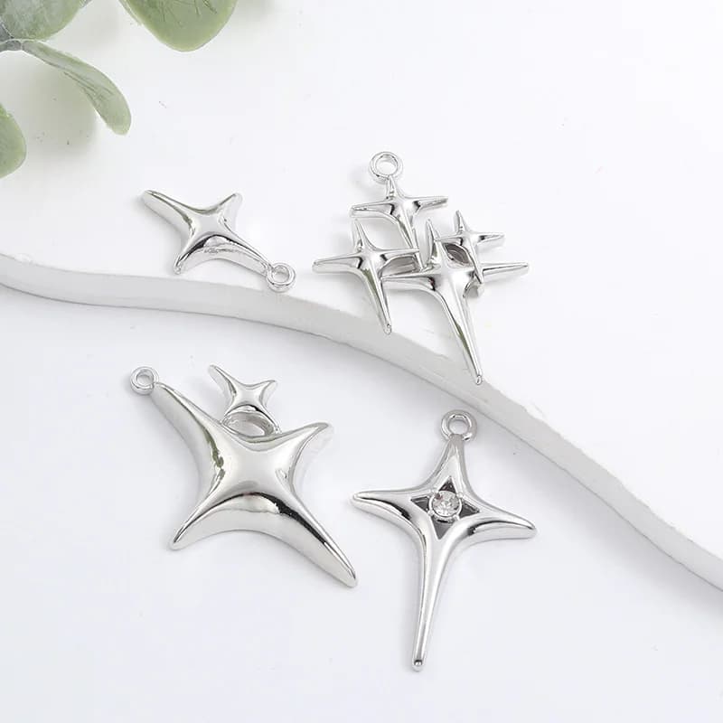 10pcs Fashion Polaris Enamel Charms Beautiful Romantic Star Pendants For Making Handmade DIY Jewelry Accessories Crafts Findings