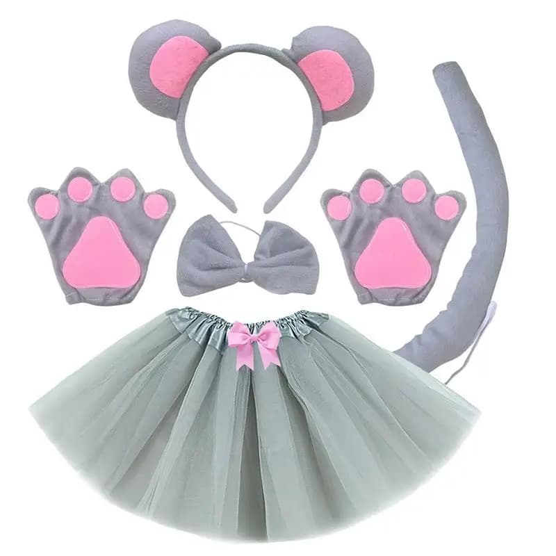 Mouse Costume Accessory Set Cosplay Prop Accessory Set For Halloween Costumes Kids Mouse Costume Set With Costume Accessories