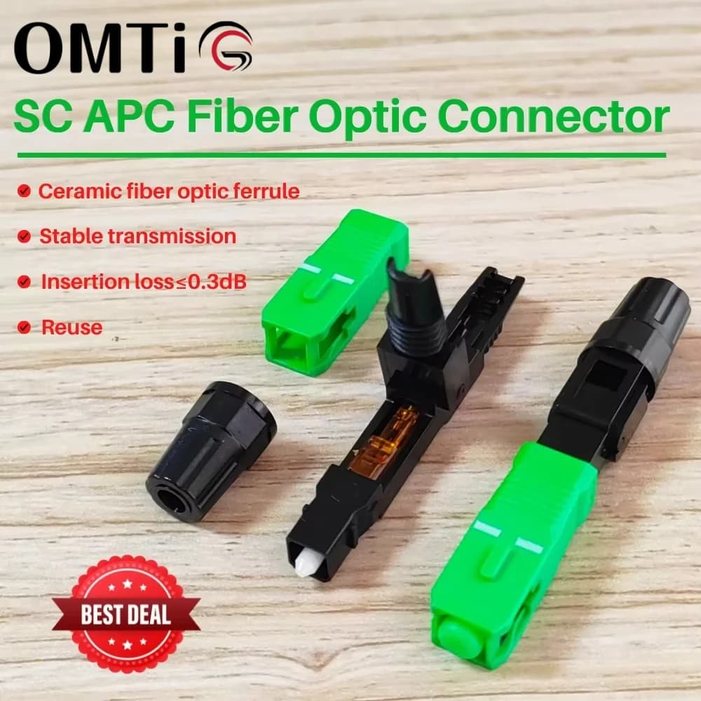 OMTiG Original FTTH SC APC Quick Connector Cold Splice Easy to Use Fiber Covered Cable Optical Fast Big Sell