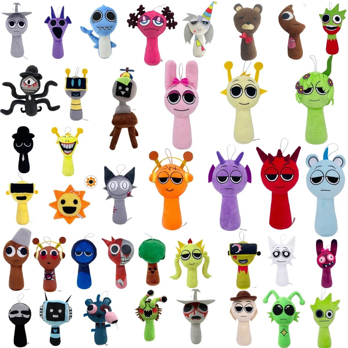 Music Theme Plush Toy - Cartoon Character Collectible with Rhythm Game Design