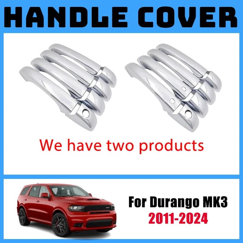 Door Handles 4 Pcs For Dodge Durango MK3 2011-2024 2015 2016 2017 2018 2019 Exterior Door Handle Cover Trim  Accessories Nieuw