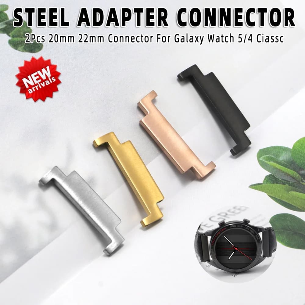 Metal Connector For Samsung Galaxy Watch 5/4 Classic 18mm 20mm 22mm 40mm Quick Release Stainless Steel Adapter for Huawei Watch3