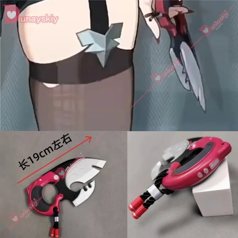 Anime ZZZ Cosplay Jane Doe Prop Weapon Cosplay Halloween Party 15*11CM Comic-Con Combat Prop Jane Doe Zenless Zone Zero Weapon