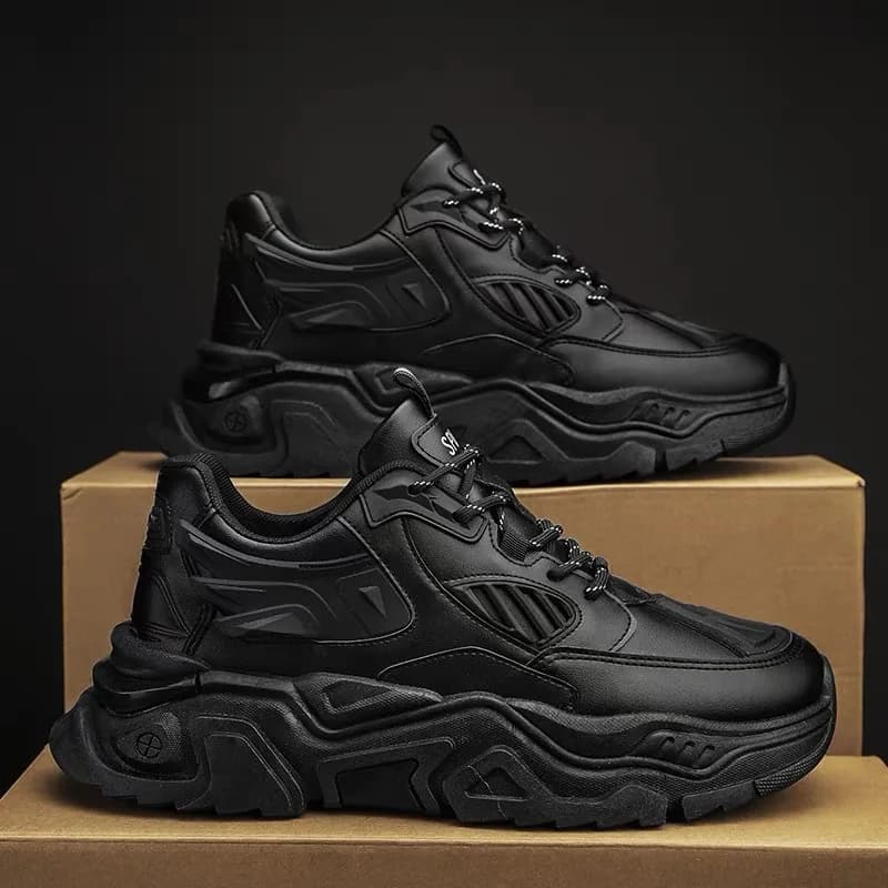 Men's Casual Platform Sneaker Outdoor Non Slip Running Shoes for Men Fashion Lace-up White Vulcanized Shoes Zapatillas De Hombre