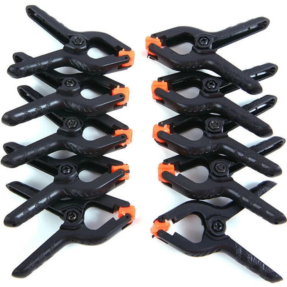 10pcs 2inch Spring Clamps DIY Woodworking Tools Plastic Nylon Clamps For Woodworking Spring Clip Photo Studio Background