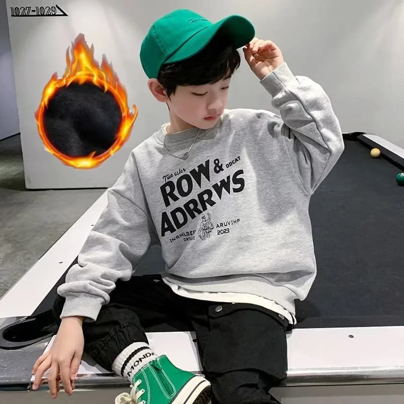 Boys' Sweater Spring and Autumn Style New Mid sized Children's Autumn Top Boys' Autumn Bottom Shirt Fashionable and Fashionable