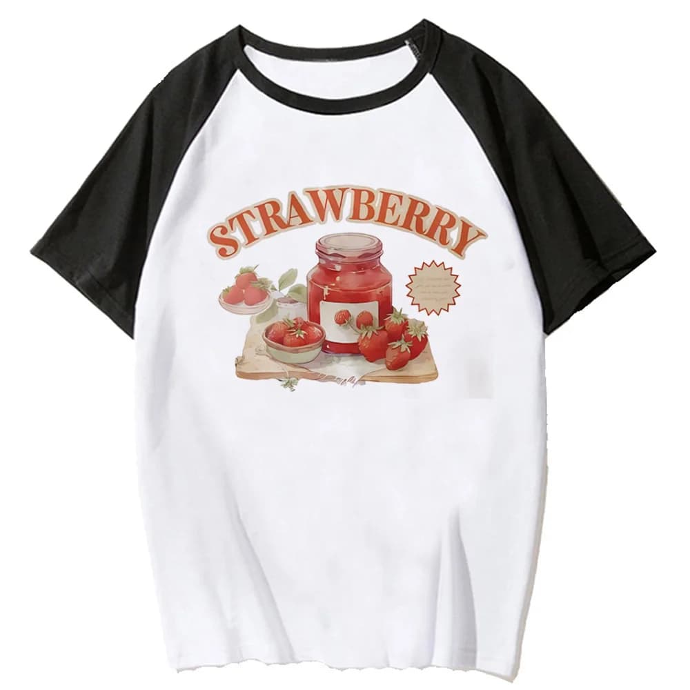 Strawberry tshirt women youthful casual wear Y2K Tee girl streetwear harajuku manga clothing