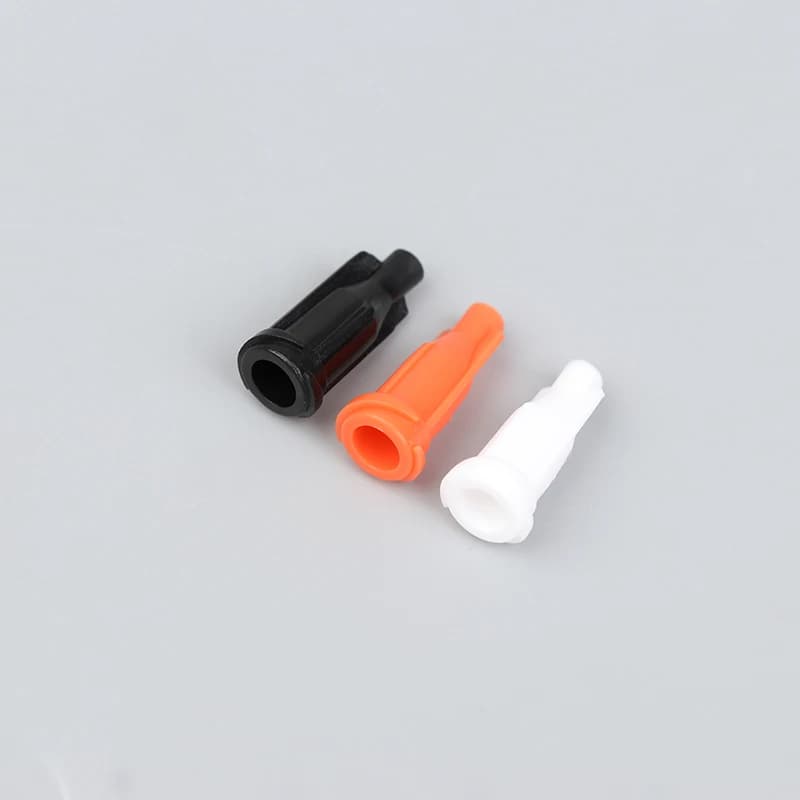 100Pcs Syringe Tips Caps Injector Dispenser Dispensing Needle Sealing Plug