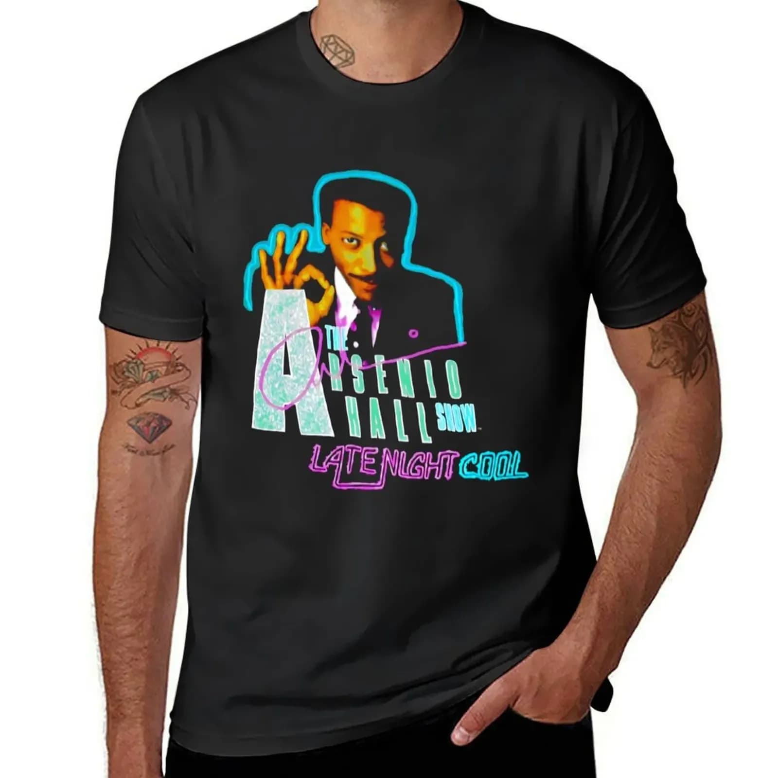 1990 The Arsenio Late Night Cool Brockum Brand T-Shirt boys whites aesthetic clothes anime men tshirt