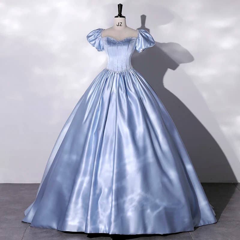 Customized Ball Gown Evening Dresses Pearls Prom Birthday Party Gowns Formal Occasion Vestido De Noche